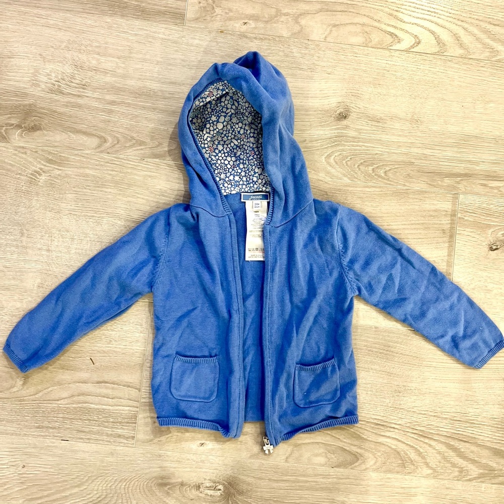 Jacadi girl zip up sweater